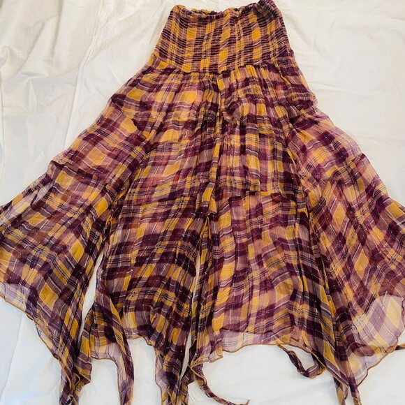 Free People Intimately Strapless Smocked Tube Boho Chic Maxi Dress/Top - Picture 13 of 15